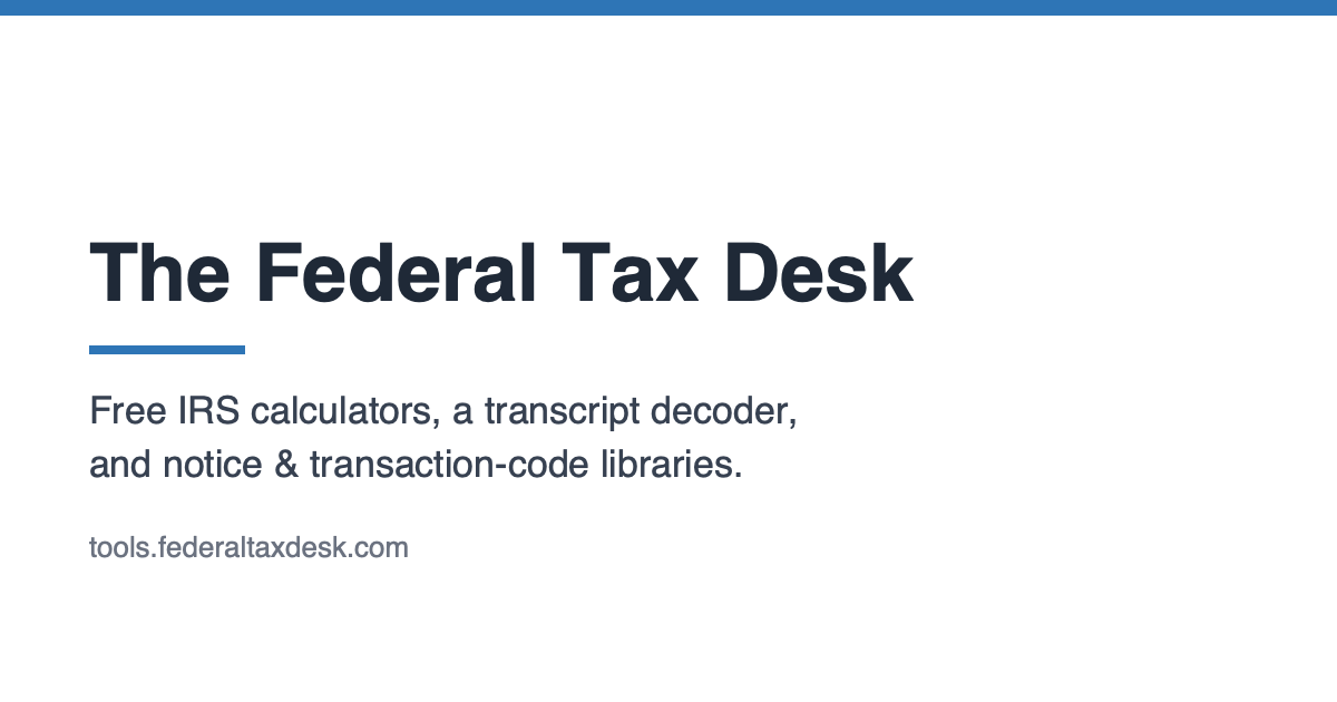 Tax Notes Filing Status Calculator | The Federal Tax Desk